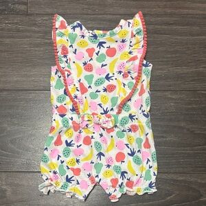 Vibrant Fruit Print Kids Romper
